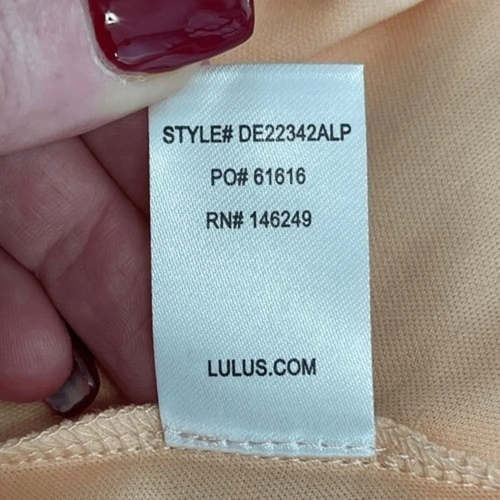 Lulus Darling Delight Blush Peach Skater Dress Plus Size‎ 3X NWT